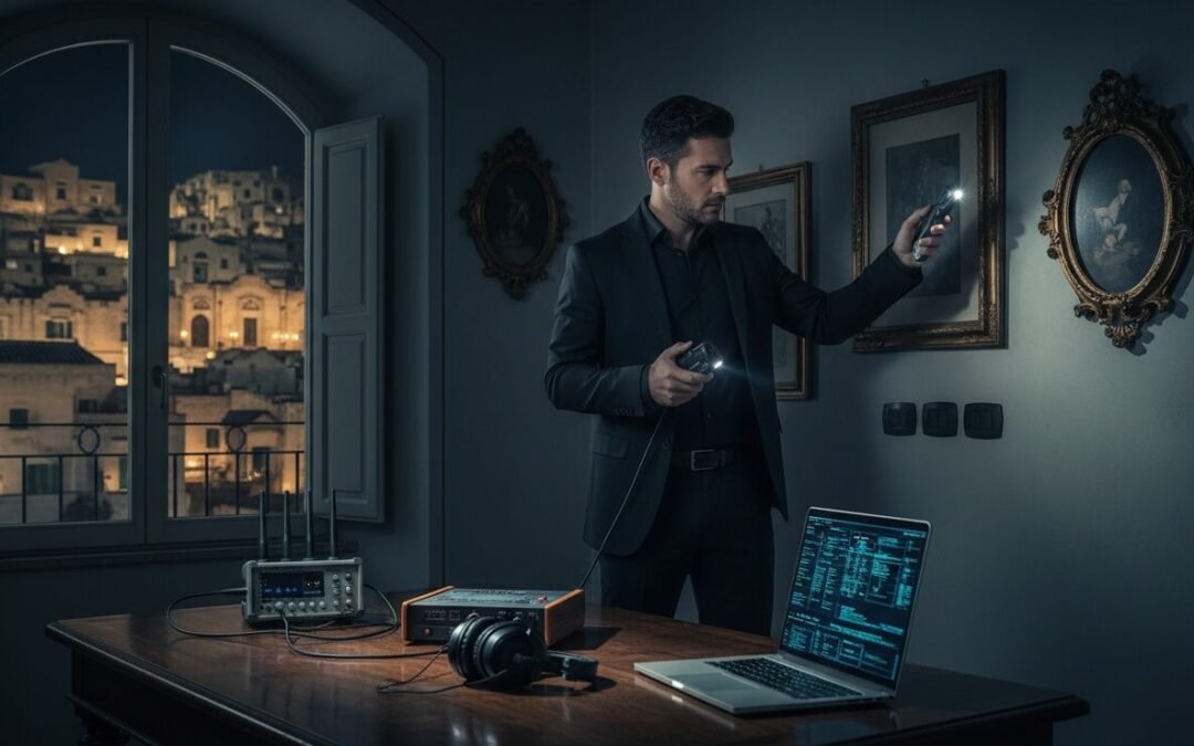 Sospetti intercettazioni in casa a Matera verifica con bonifica professionale subito